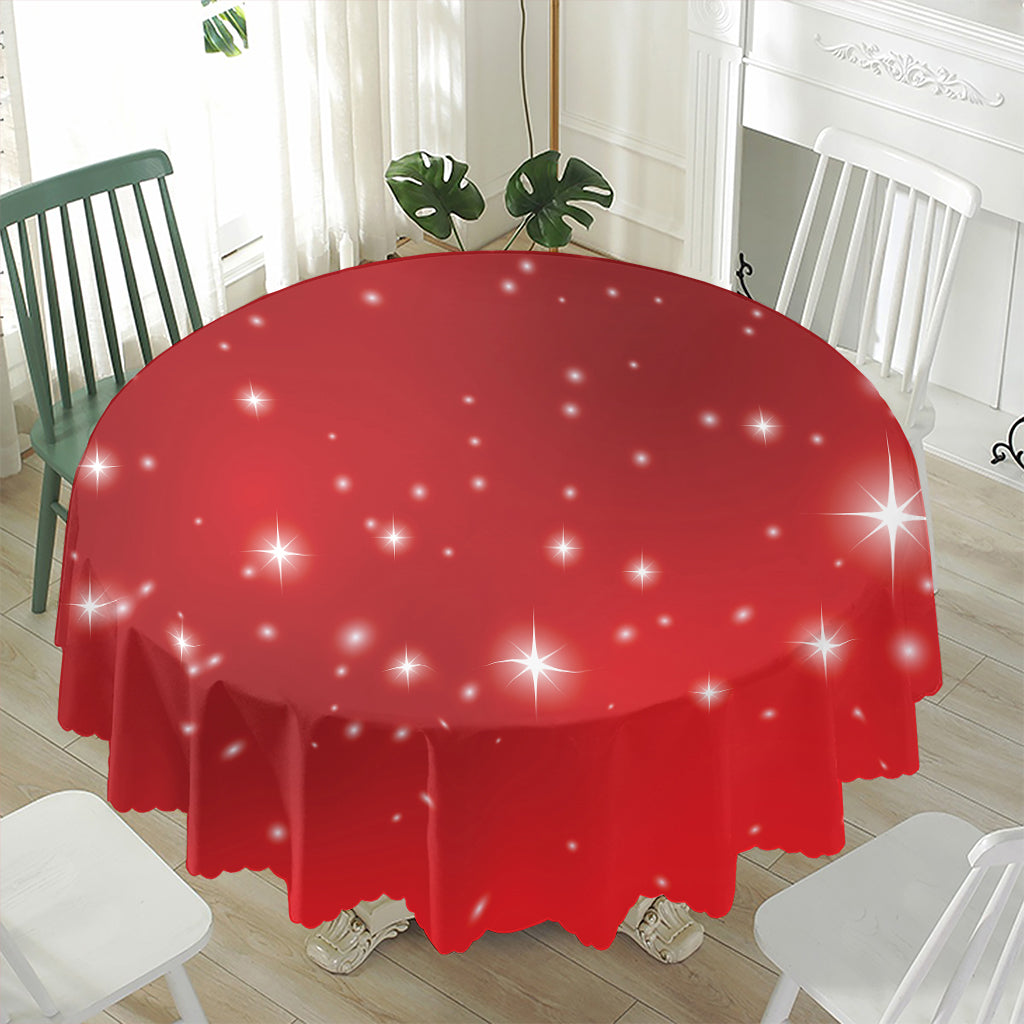 Shiny Sparkle Print Waterproof Round Tablecloth