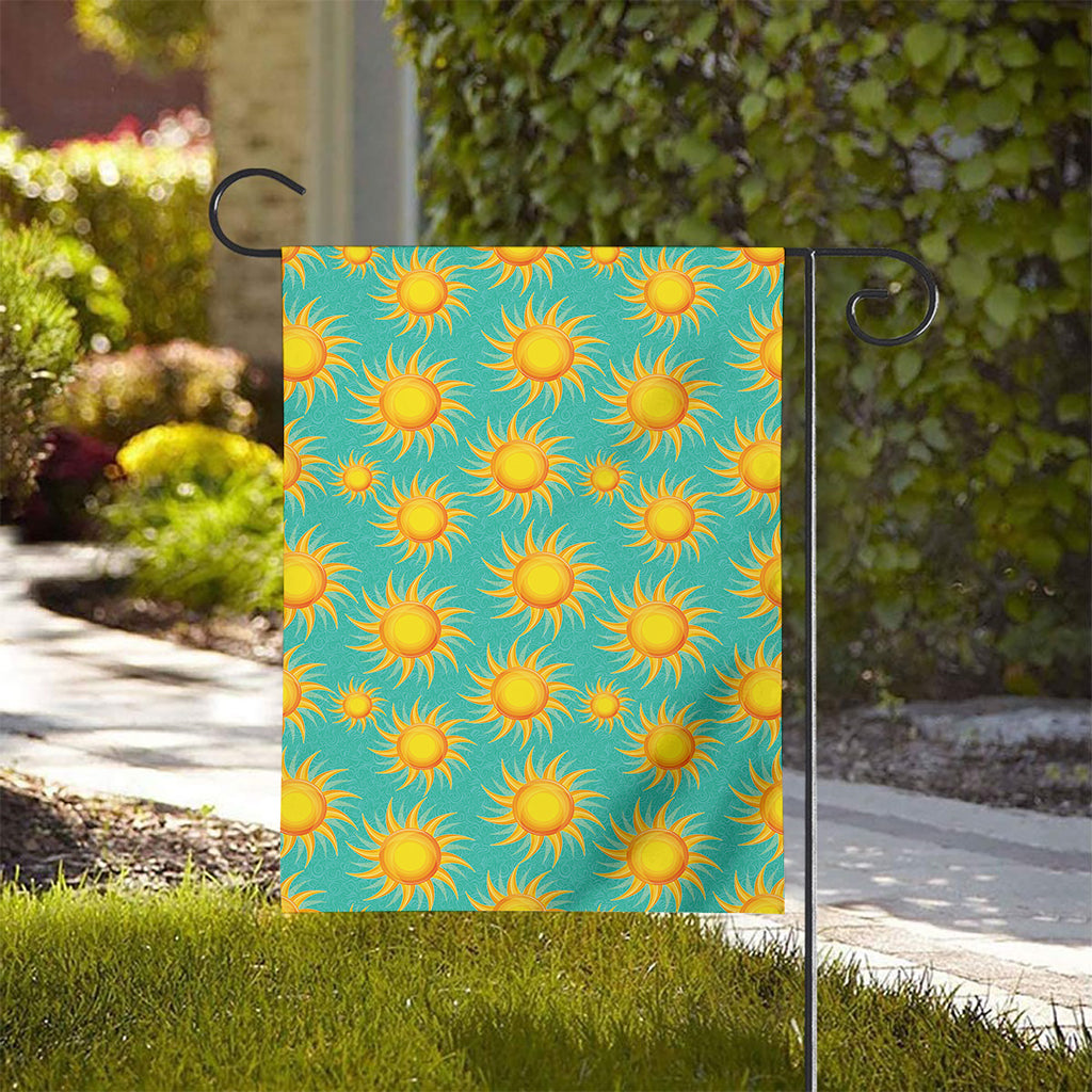 Shiny Sun Pattern Print House Flag