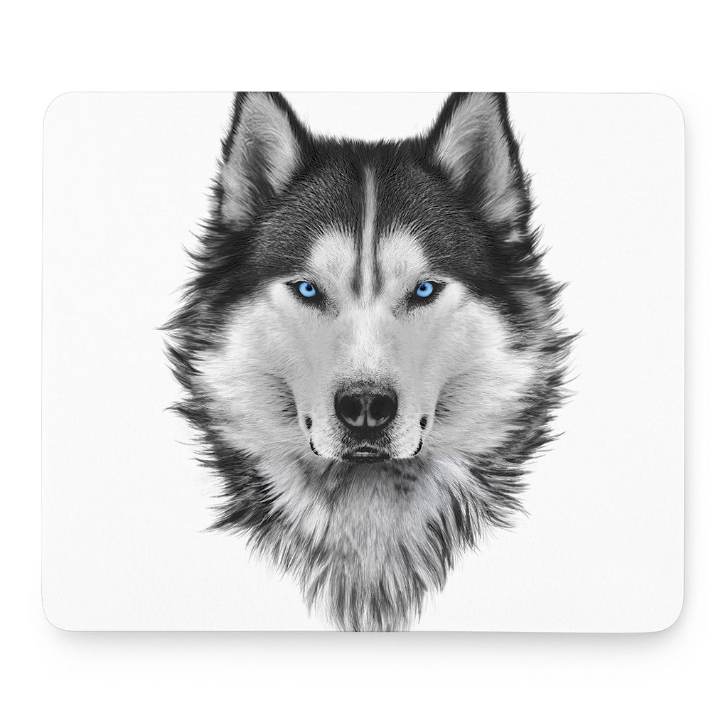 Siberian Husky Portrait Print Mouse Pad