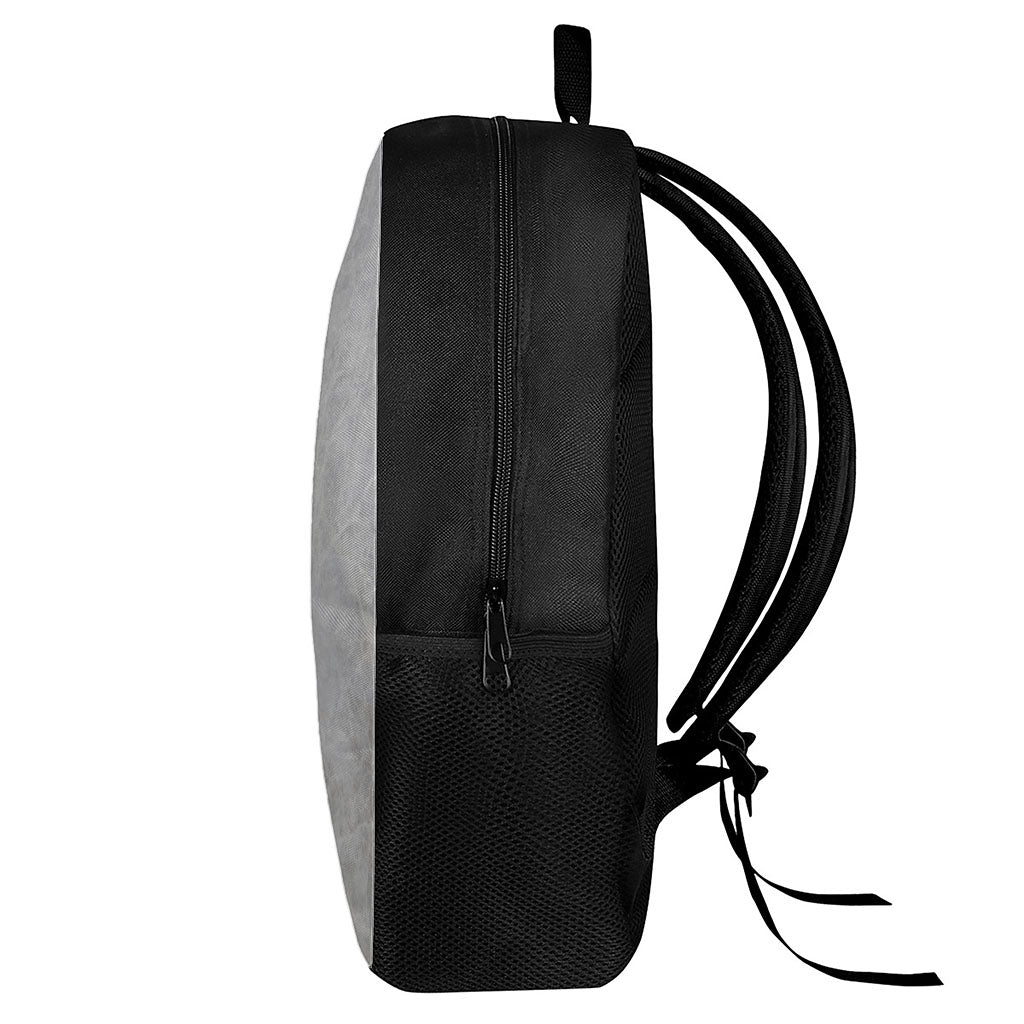 Silver Grey Marble Print 17 Inch Backpack
