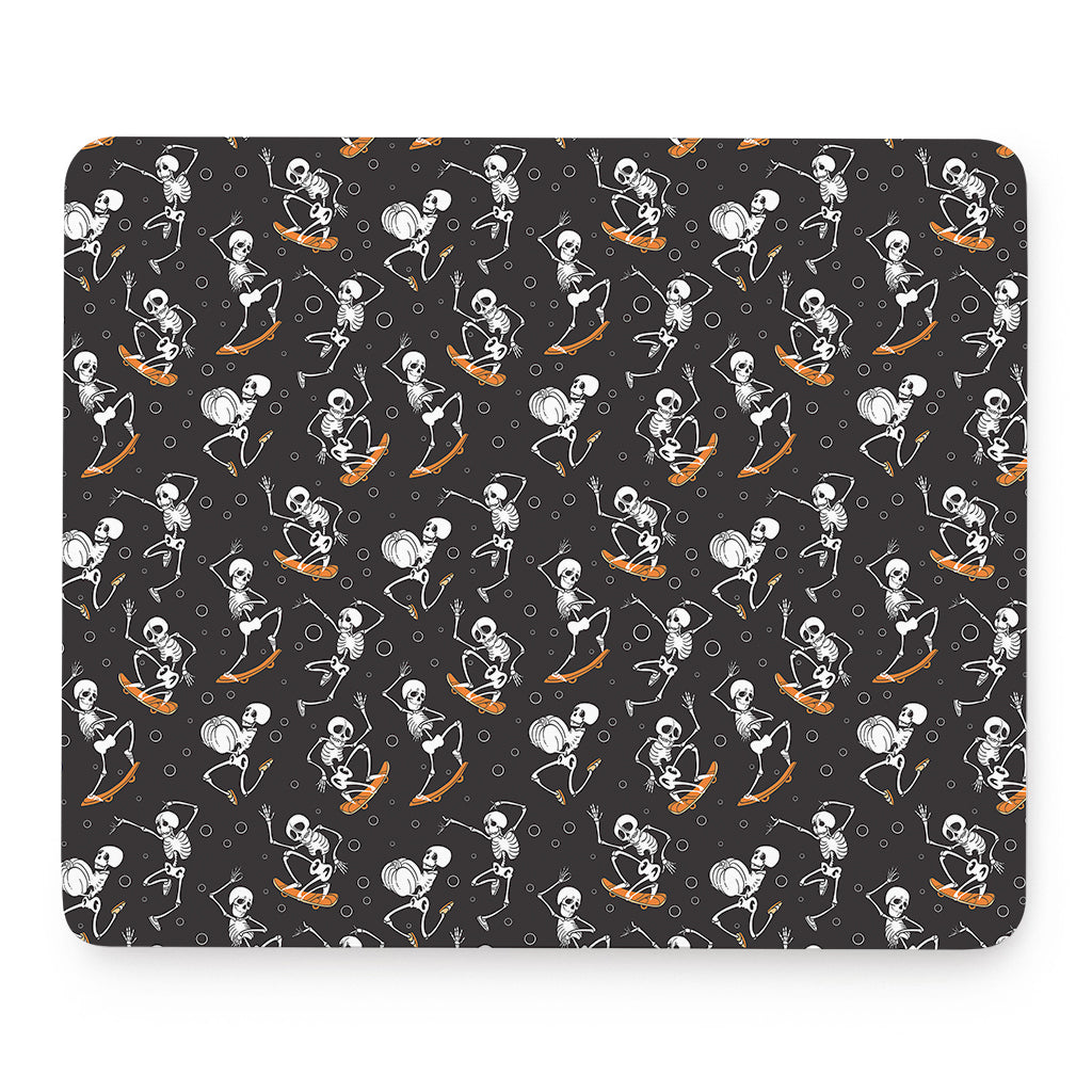 Skateboarding Skeleton Pattern Print Mouse Pad