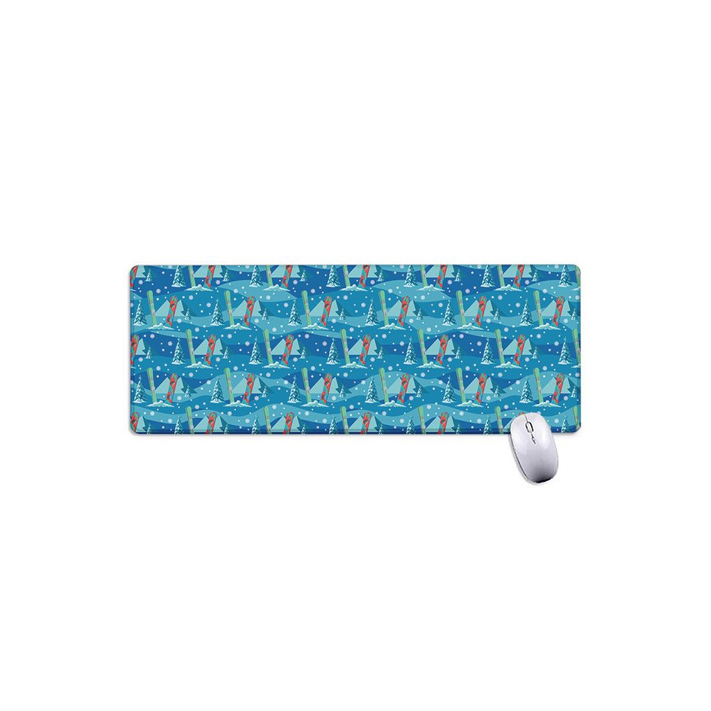 Ski And Snowboard Pattern Print Extended Mouse Pad