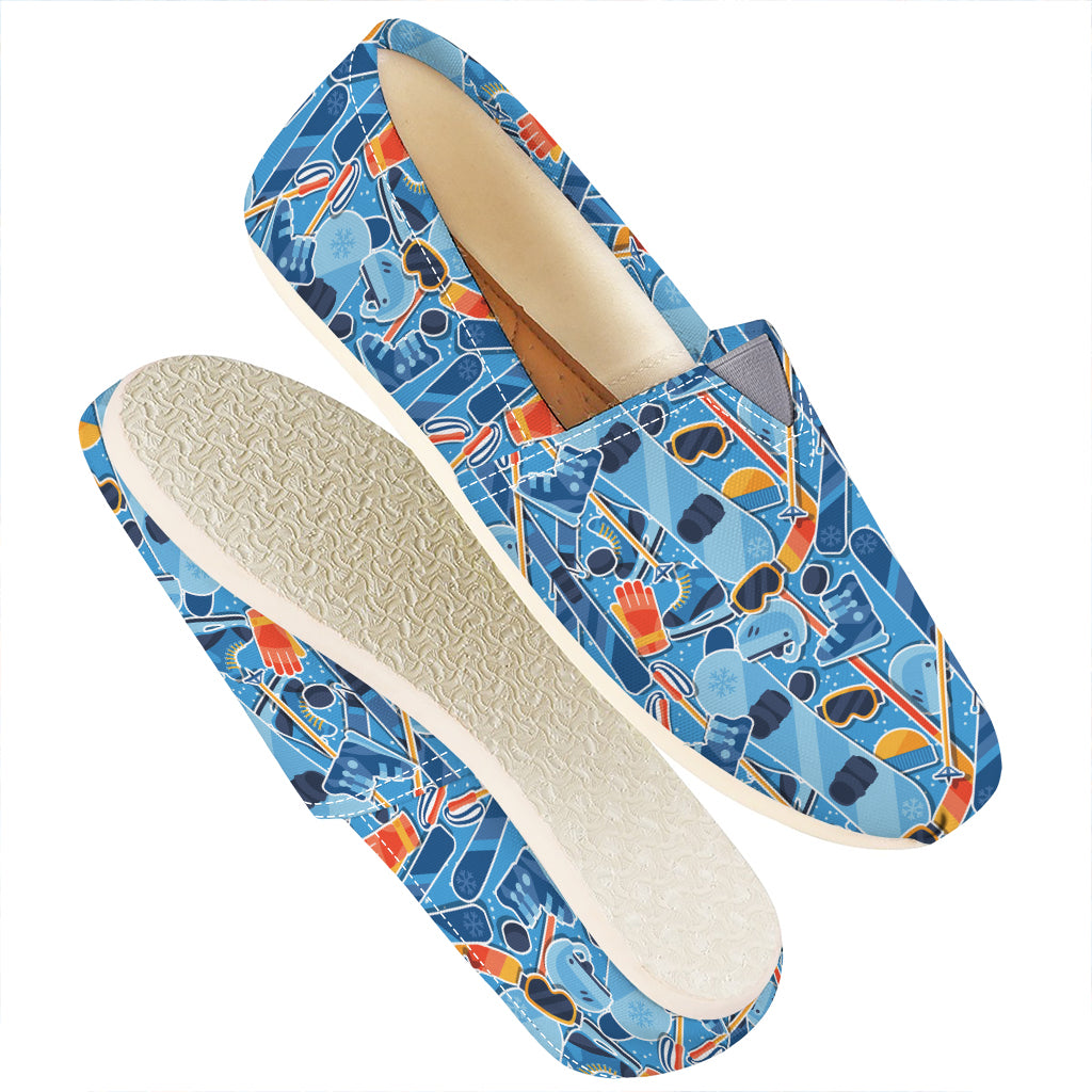 Skiing Equipment Pattern Print Casual Shoes