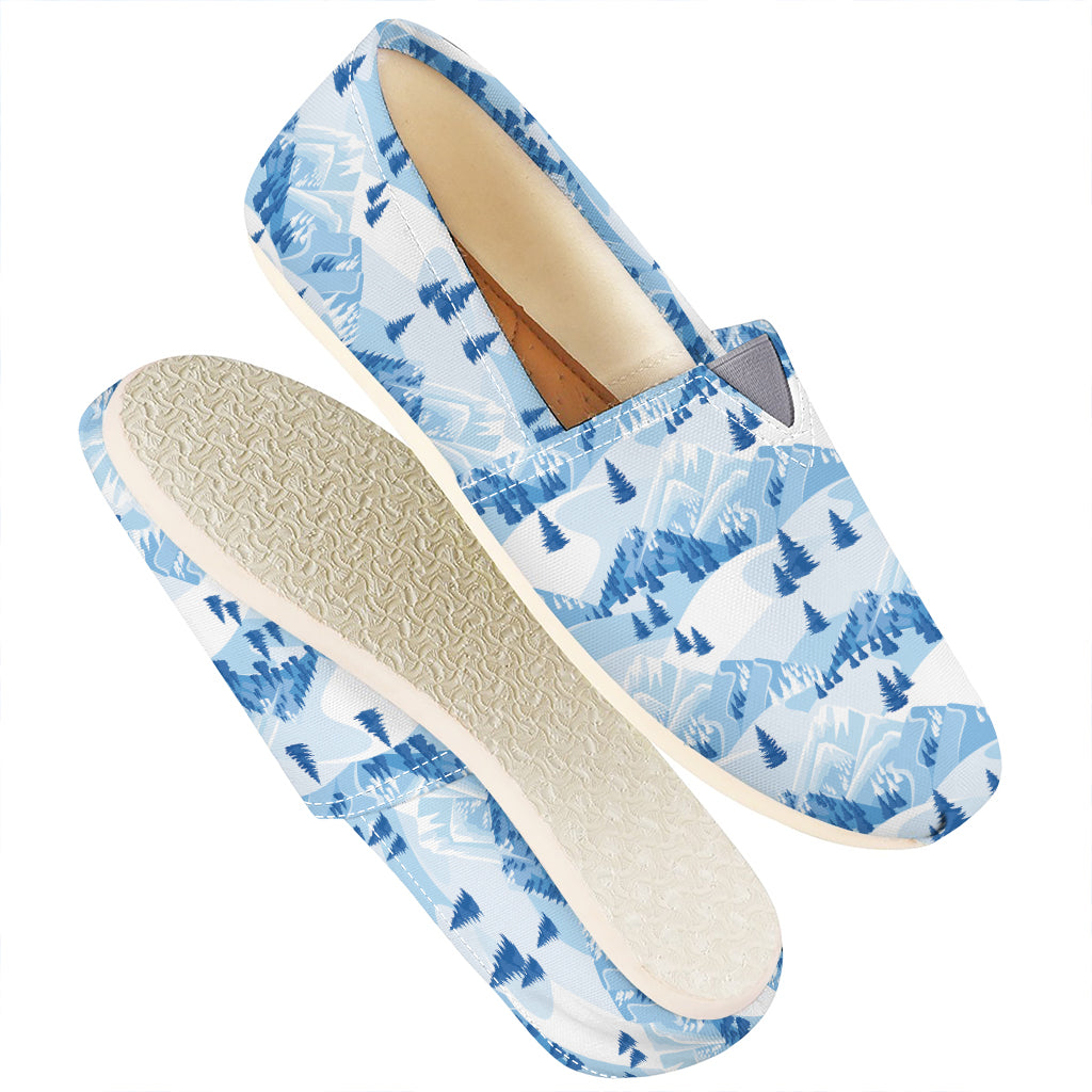 Skiing Mountain Print Casual Shoes
