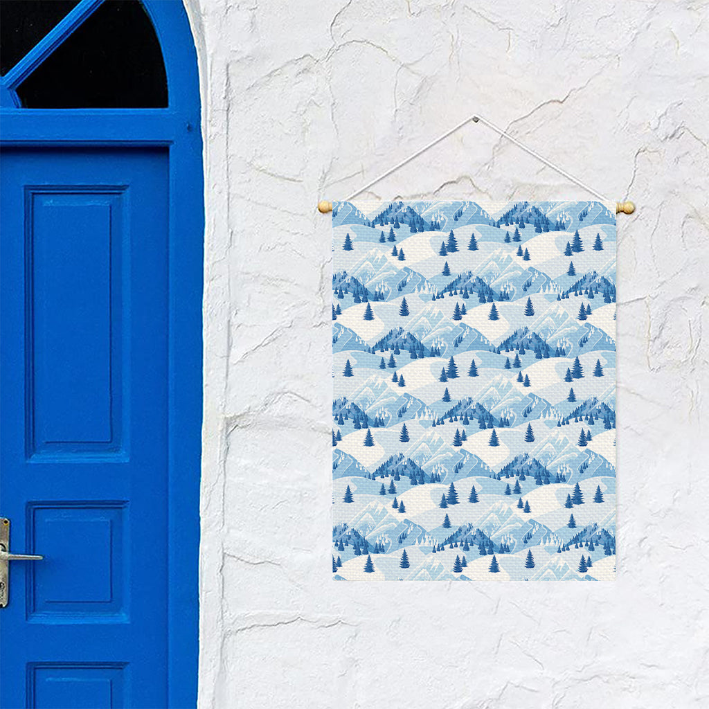 Skiing Mountain Print Garden Flag