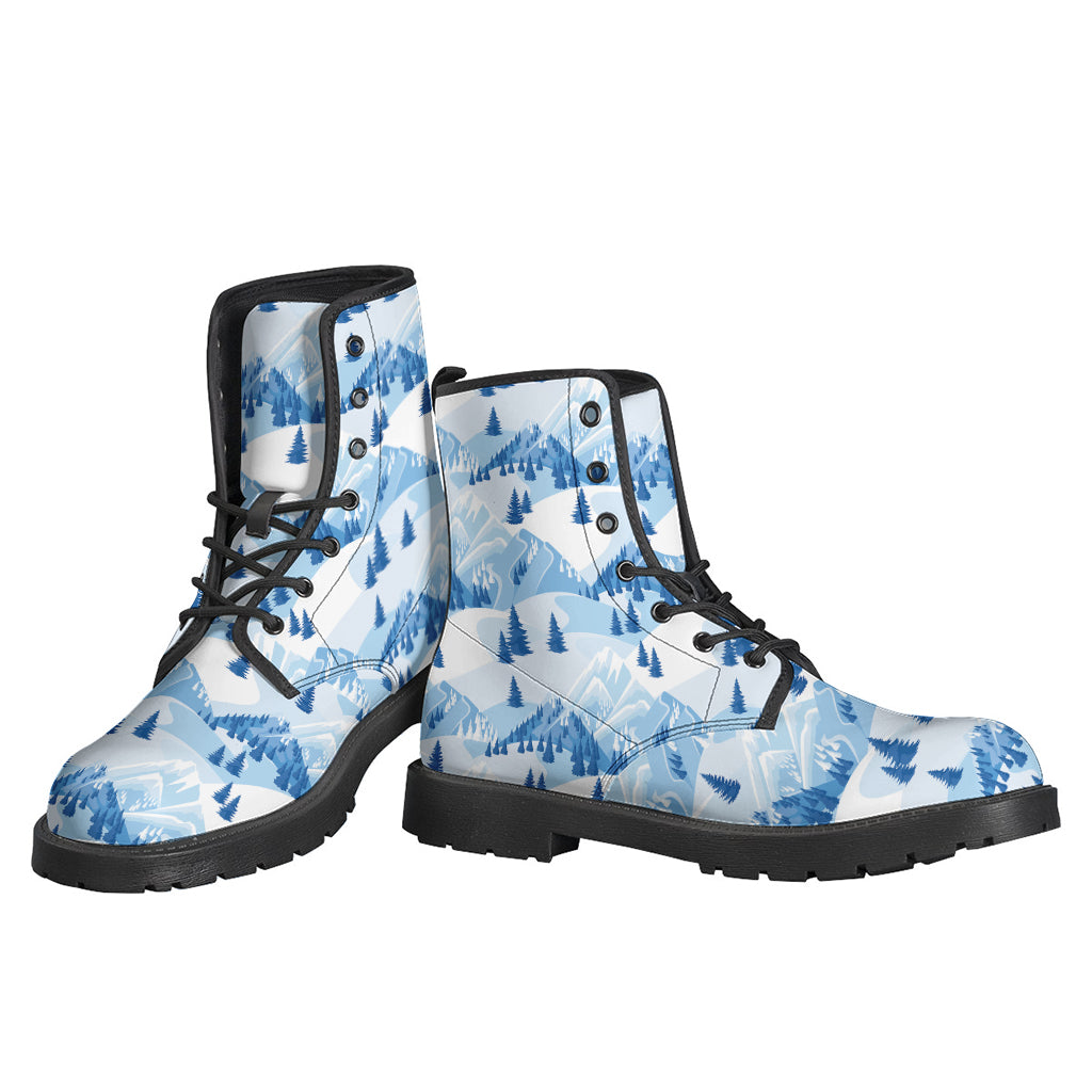 Skiing Mountain Print Backpack
