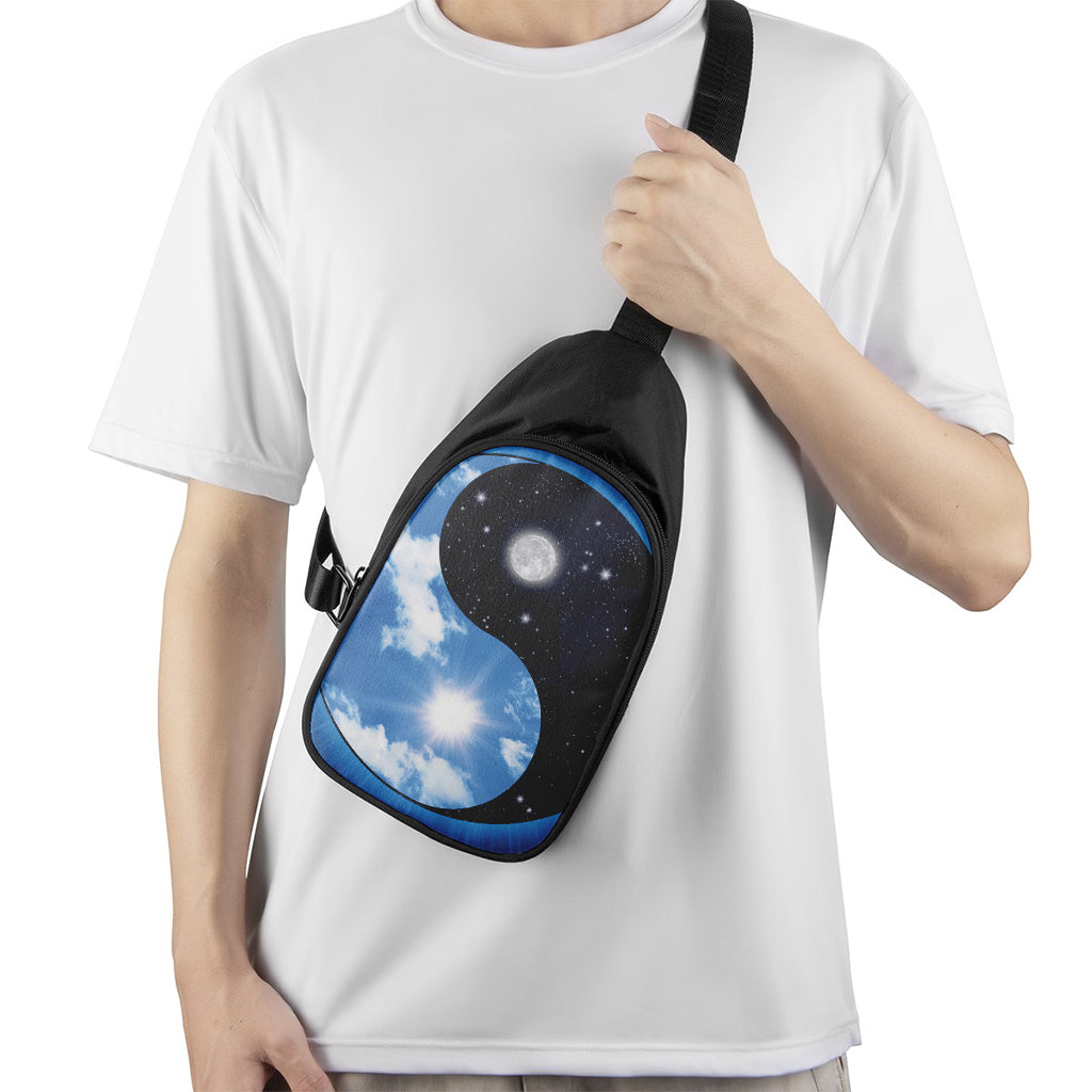 Sky And Space Yin Yang Print Chest Bag