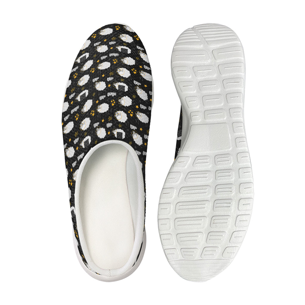 Sleeping Sheep Pattern Print Mesh Casual Shoes