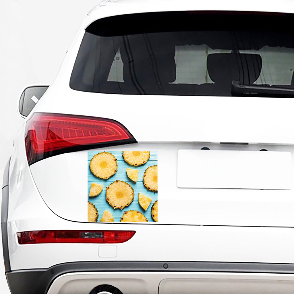 Sliced Pineapple Print Car Sticker