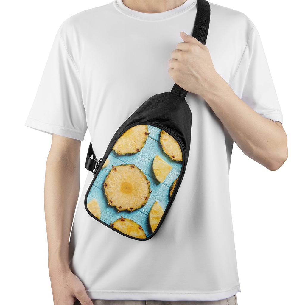 Sliced Pineapple Print Chest Bag