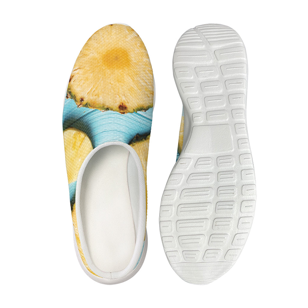 Sliced Pineapple Print Mesh Casual Shoes
