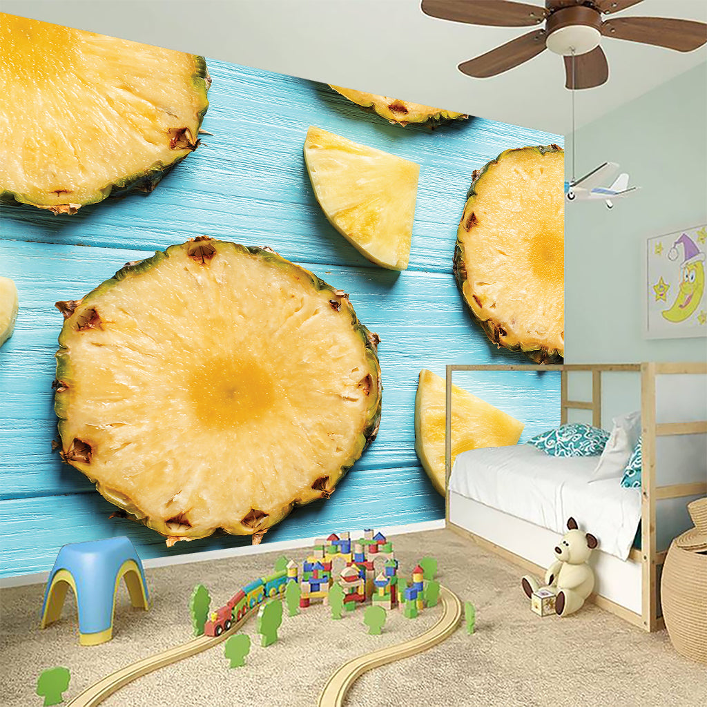 Sliced Pineapple Print Wall Sticker