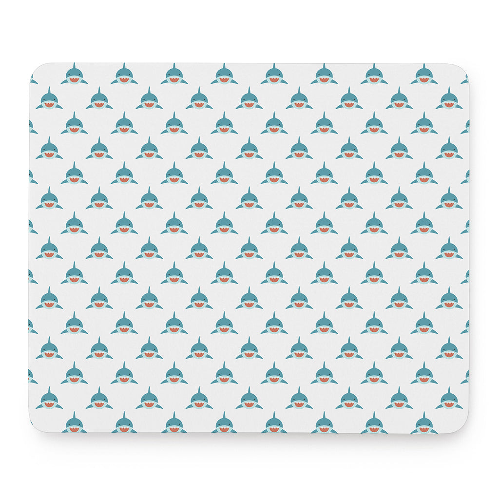 Smiley Shark Pattern Print Mouse Pad
