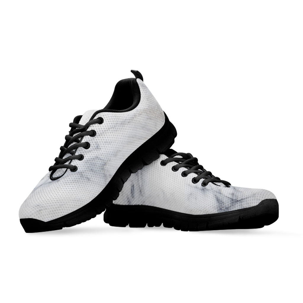 Smoke Grey Marble Print Black Running Shoes