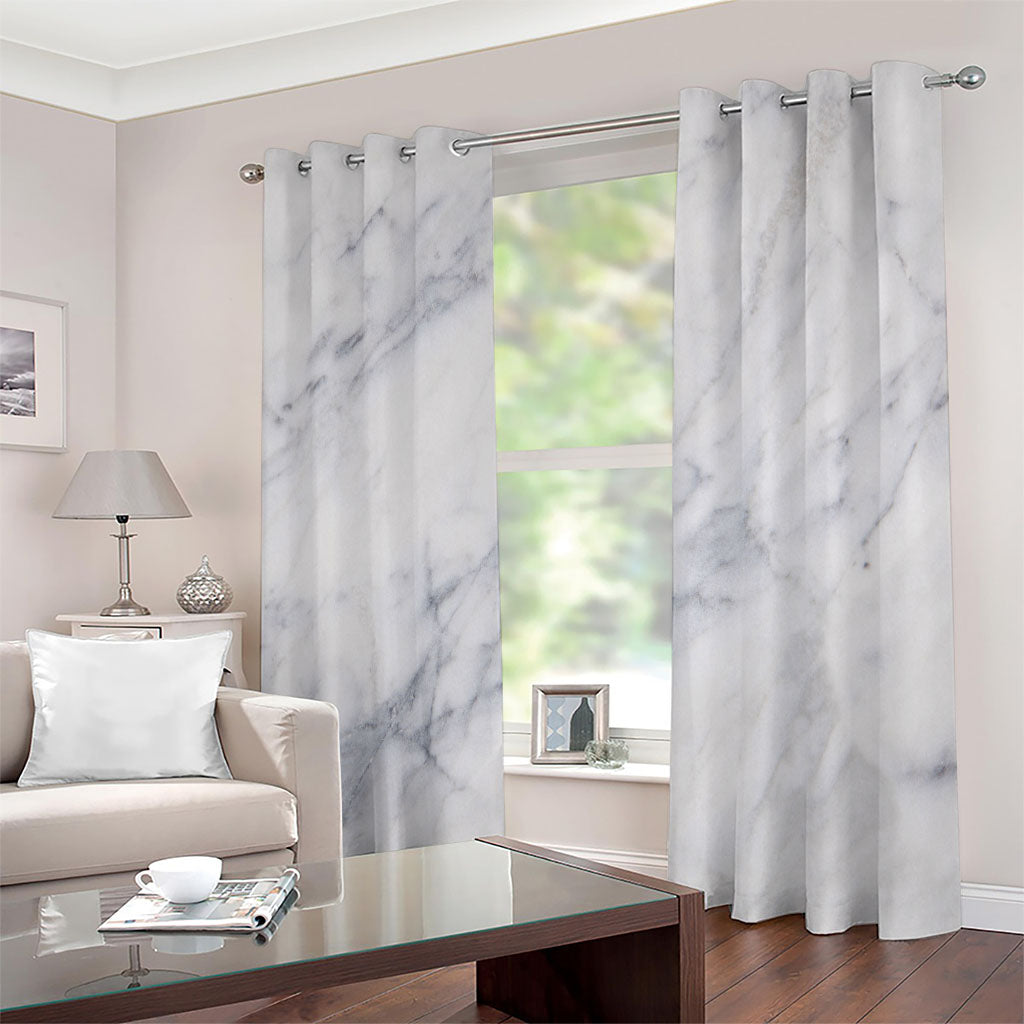 Smoke Grey Marble Print Extra Wide Grommet Curtains