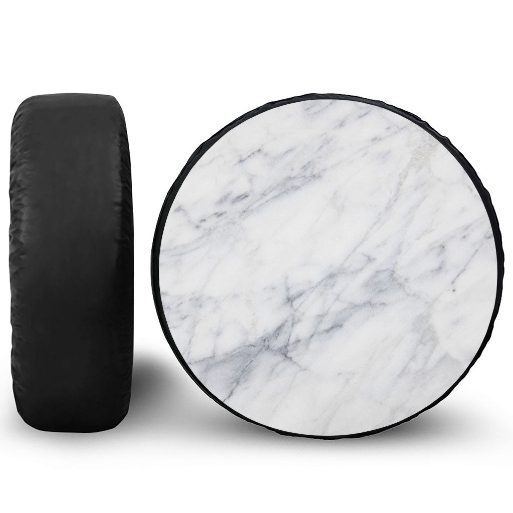 Smoke Grey Marble Print Tire Cover