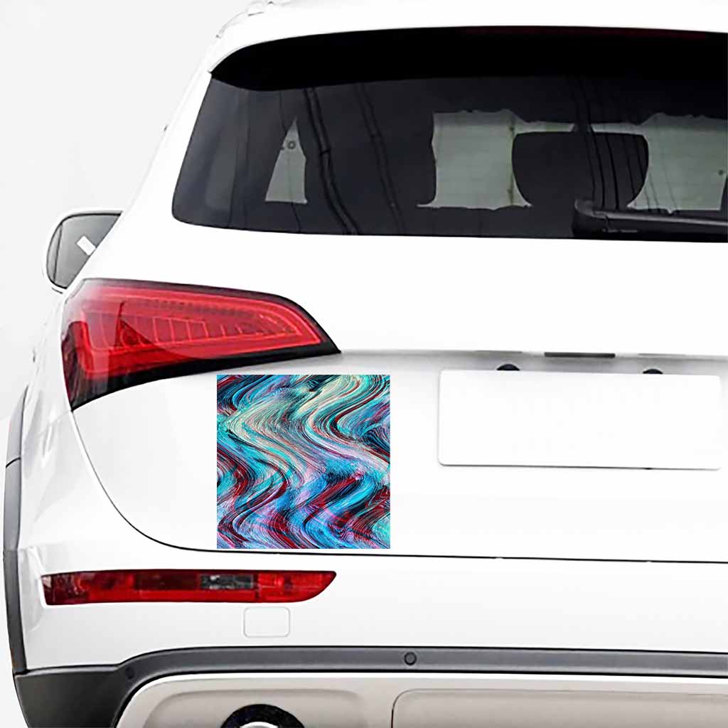 Smoke Psychedelic Trippy Print Car Sticker