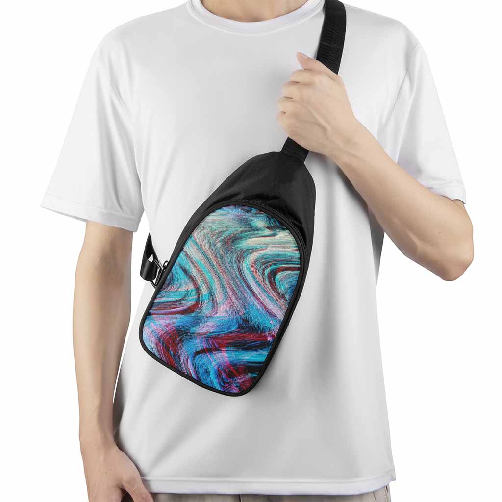 Smoke Psychedelic Trippy Print Chest Bag
