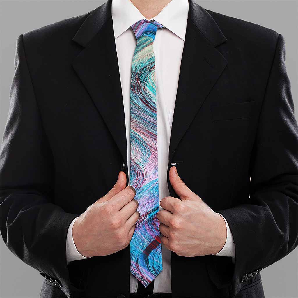 Smoke Psychedelic Trippy Print Necktie