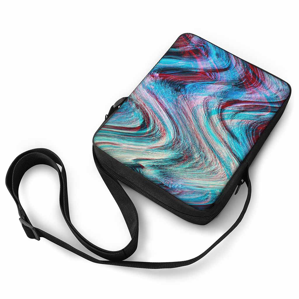 Smoke Psychedelic Trippy Print Rectangular Crossbody Bag