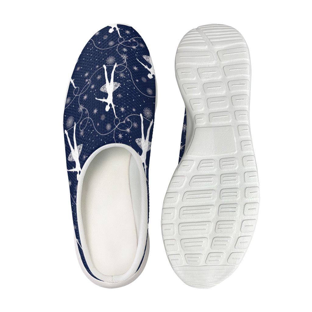 Snowflake Ballet Pattern Print Mesh Casual Shoes