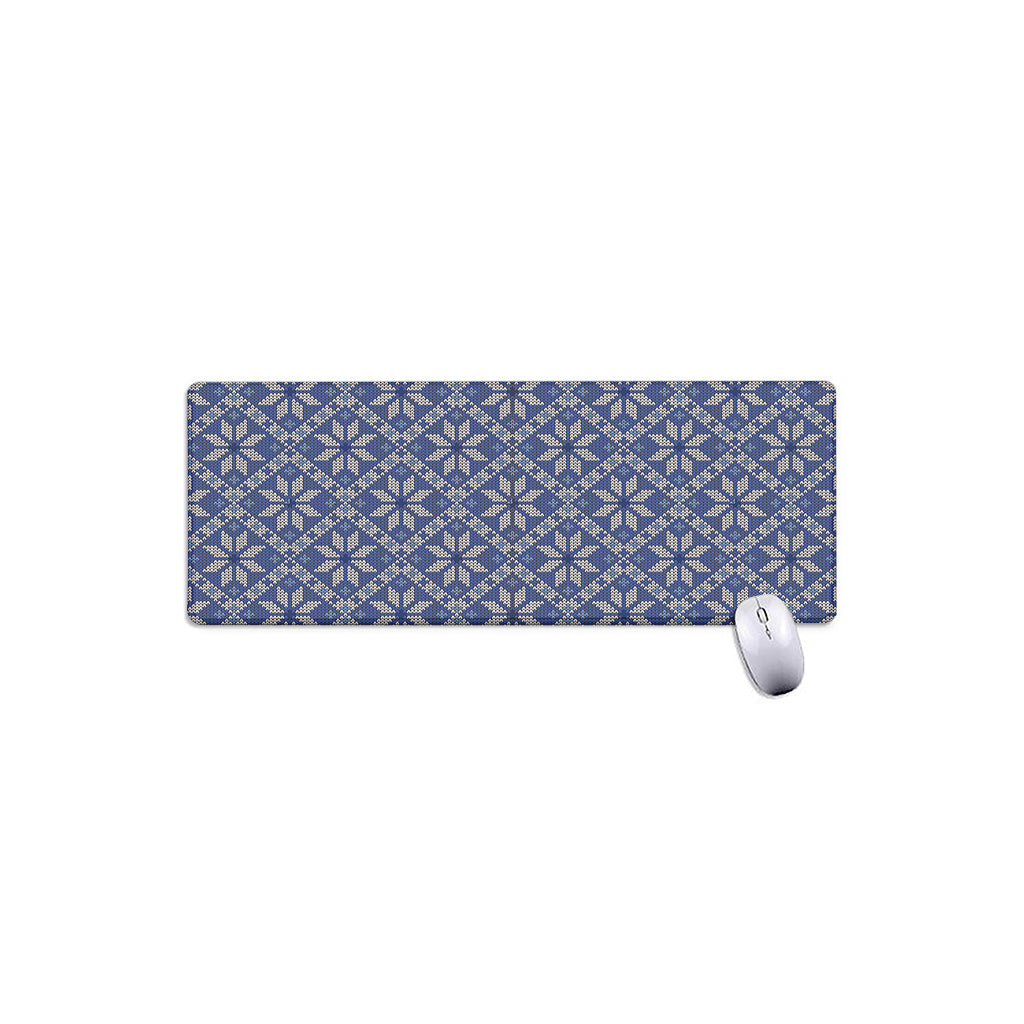 Snowflakes Knitted Pattern Print Extended Mouse Pad