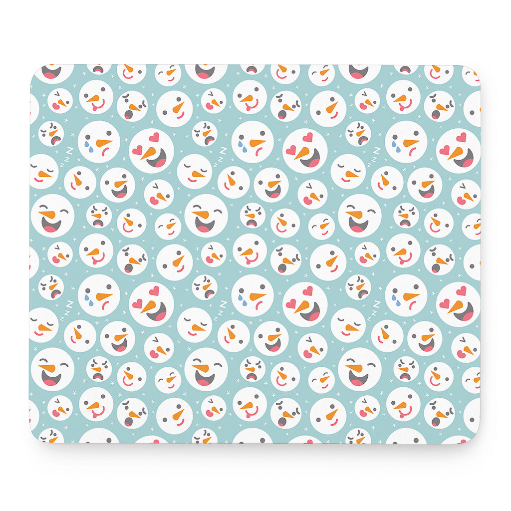 Snowman Emoji Pattern Print Mouse Pad