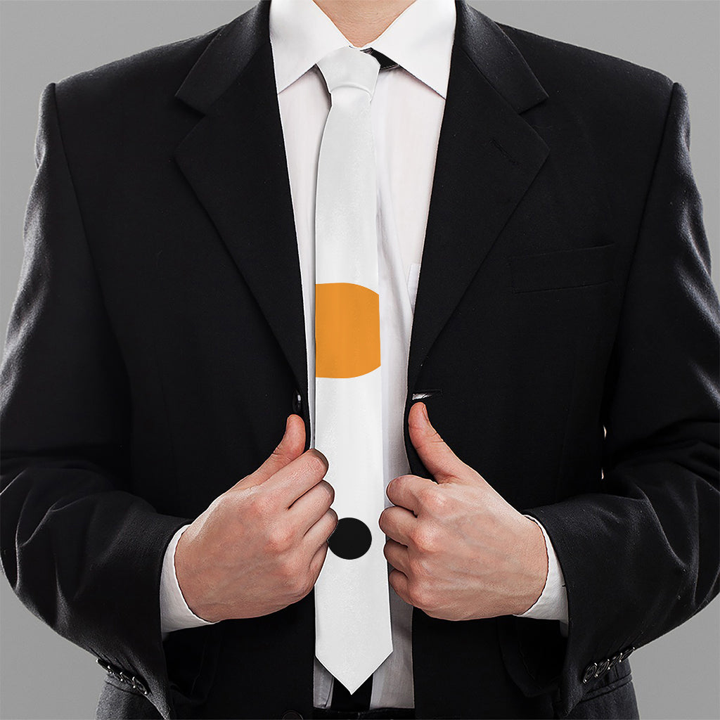 Snowman Face Print Necktie