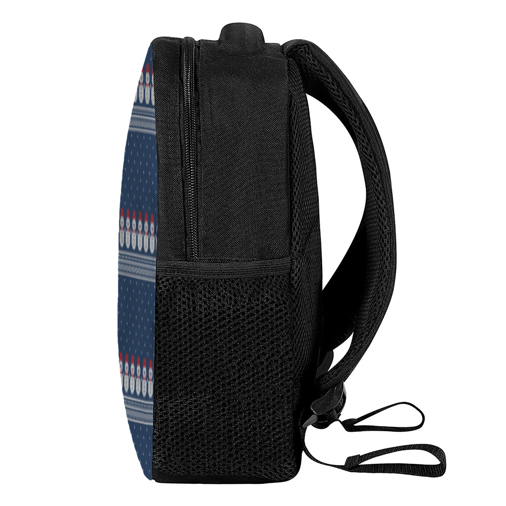 Snowman Knitted Pattern Print Casual Backpack