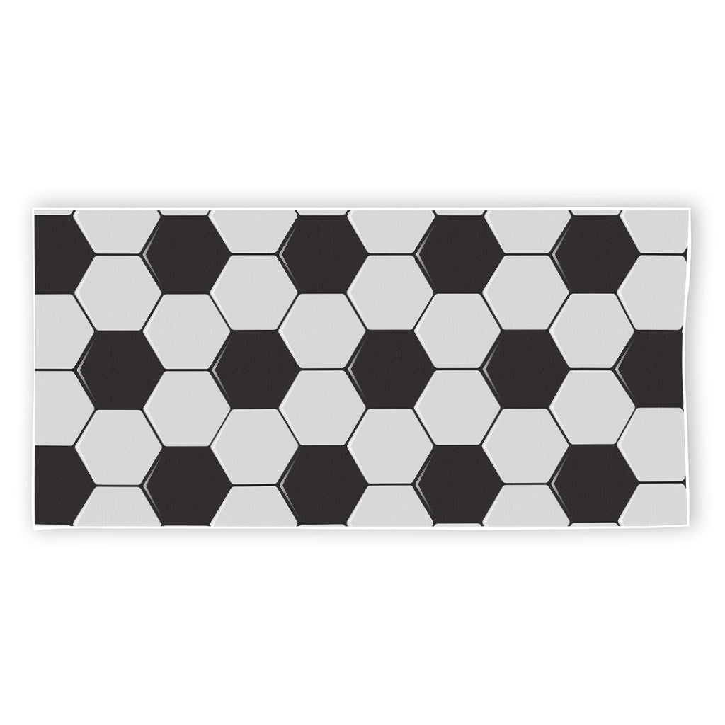 Soccer Ball Print Beach Towel