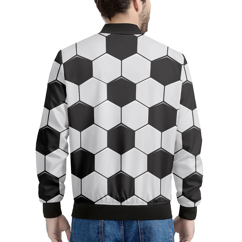 Soccer Ball Print Men's Bomber Jacket