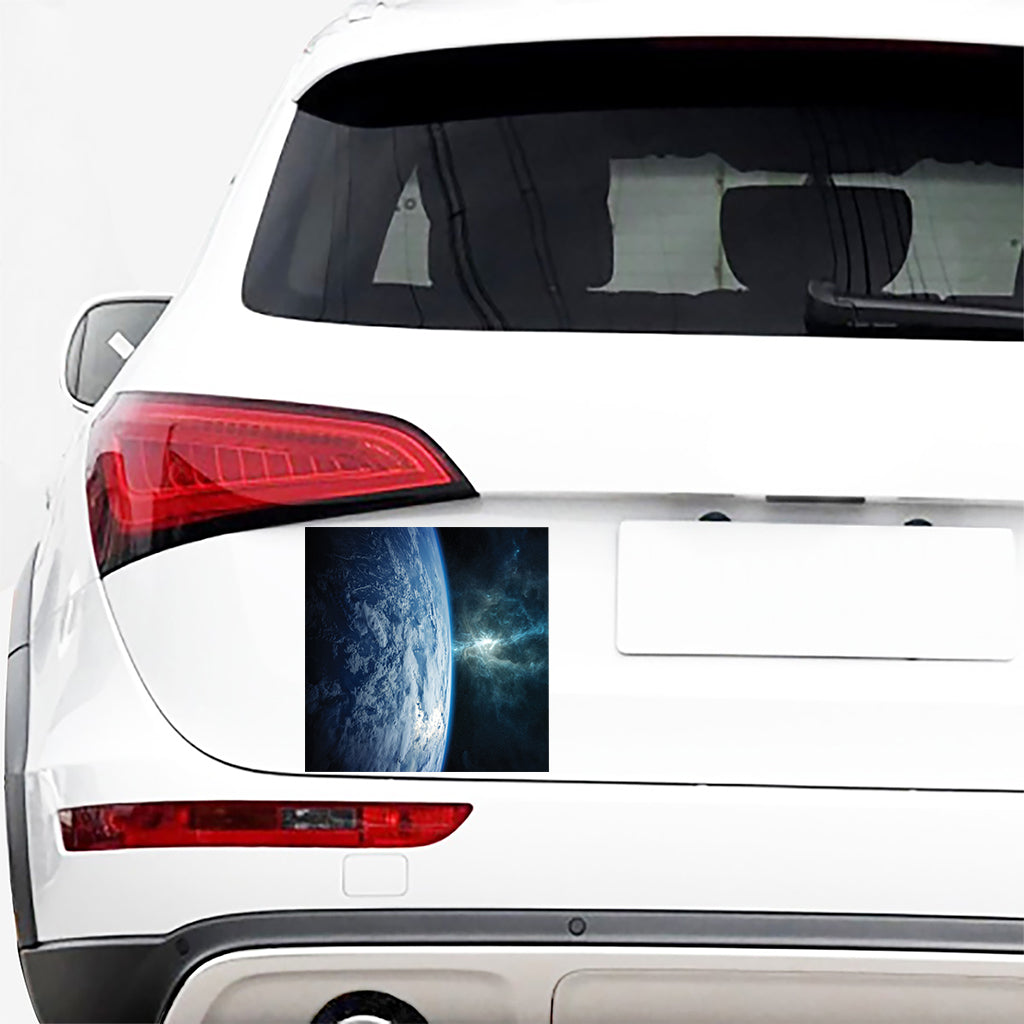 Space And Earth Print Car Sticker