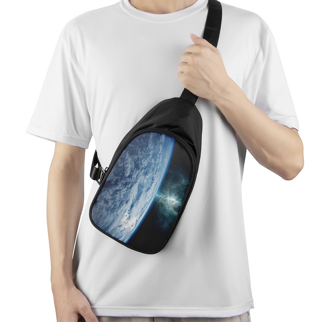 Space And Earth Print Chest Bag