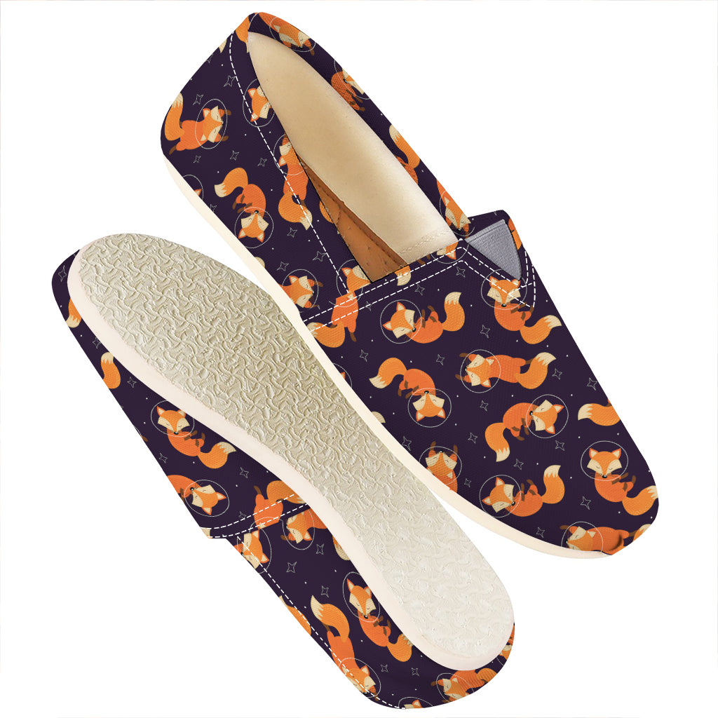 Space Fox Pattern Print Casual Shoes