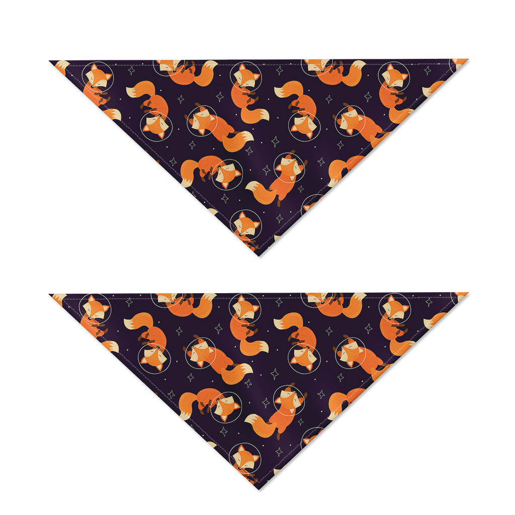 Space Fox Pattern Print Dog Bandana