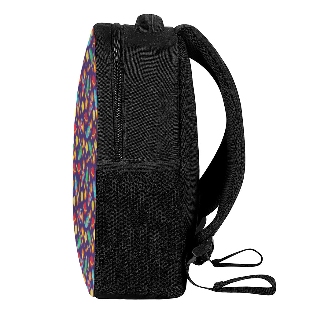 Space Rockets Pattern Print Casual Backpack