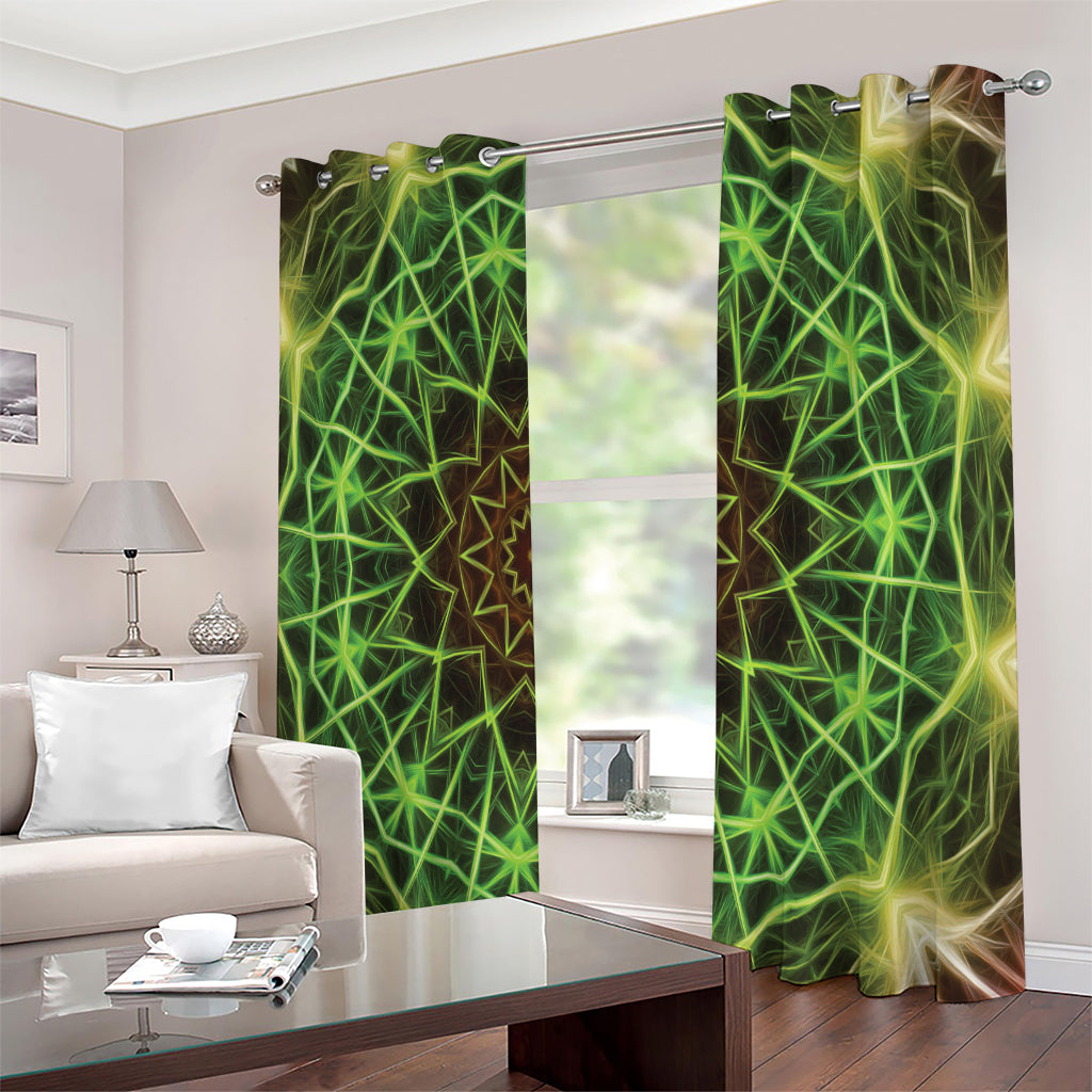 Sparkle Kaleidoscope Print Extra Wide Grommet Curtains