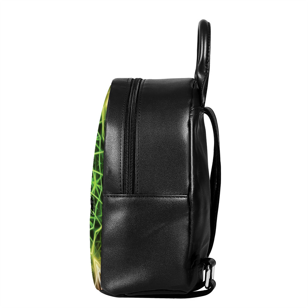 Sparkle Kaleidoscope Print Leather Backpack