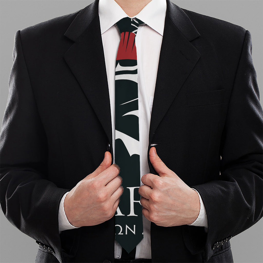 Spartan Molon Labe Print Necktie