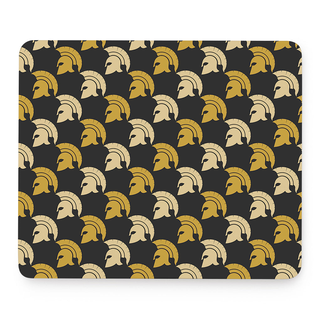 Spartan Warrior Helmet Pattern Print Mouse Pad