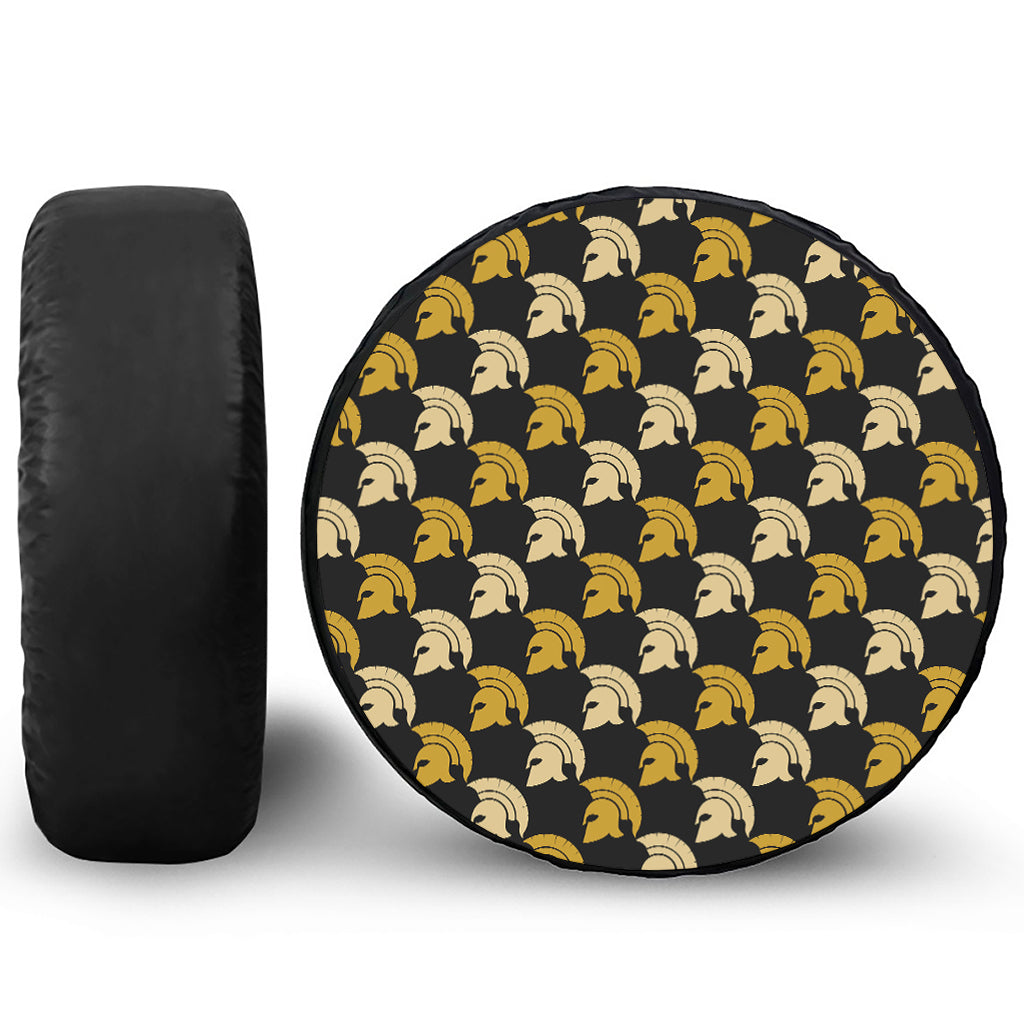 Spartan Warrior Helmet Pattern Print Tire Cover
