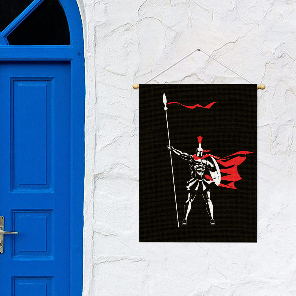 Spartan Warrior Print Garden Flag