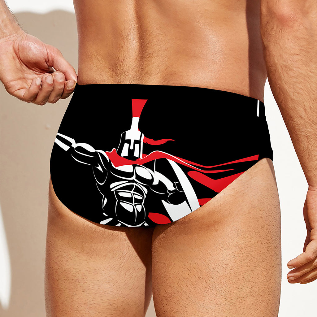 Spartan Warrior Print Men's Swim Briefs