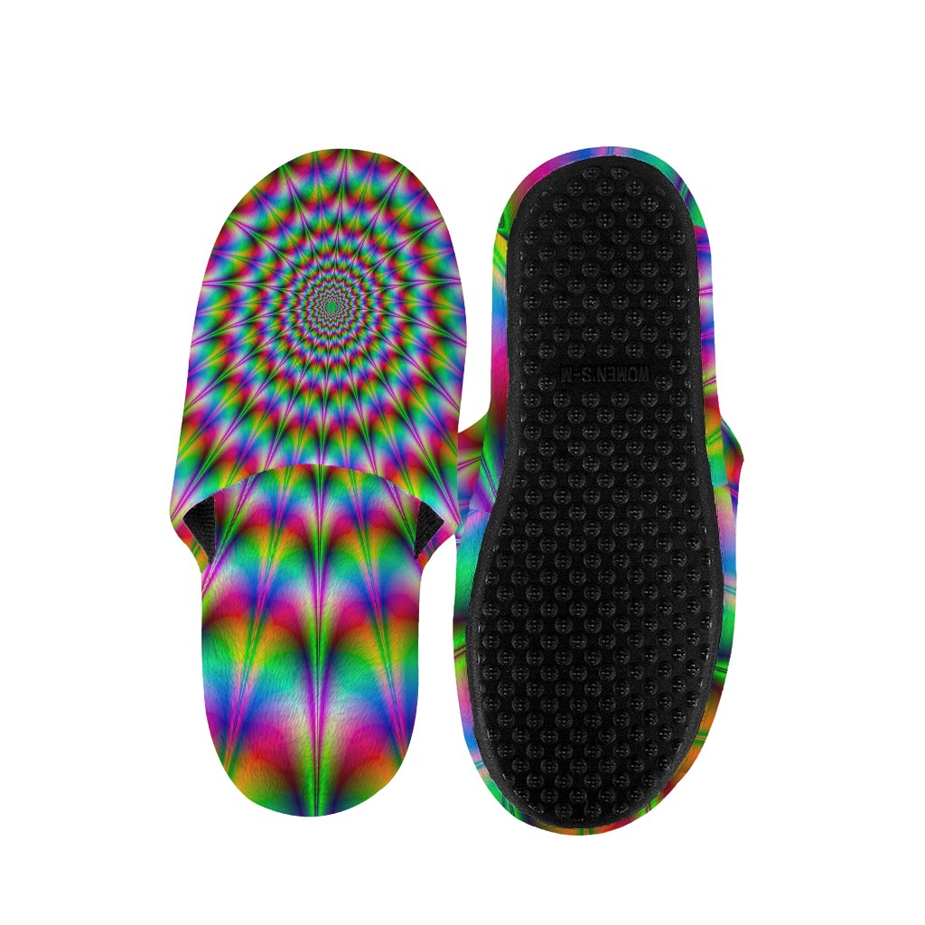 Spiky Psychedelic Optical Illusion Slippers
