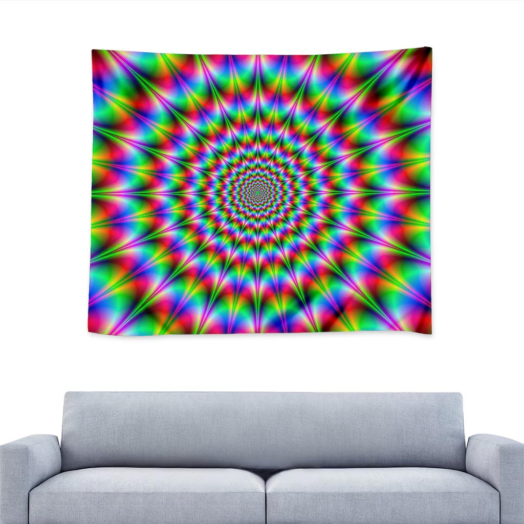 Spiky Psychedelic Optical Illusion Tapestry