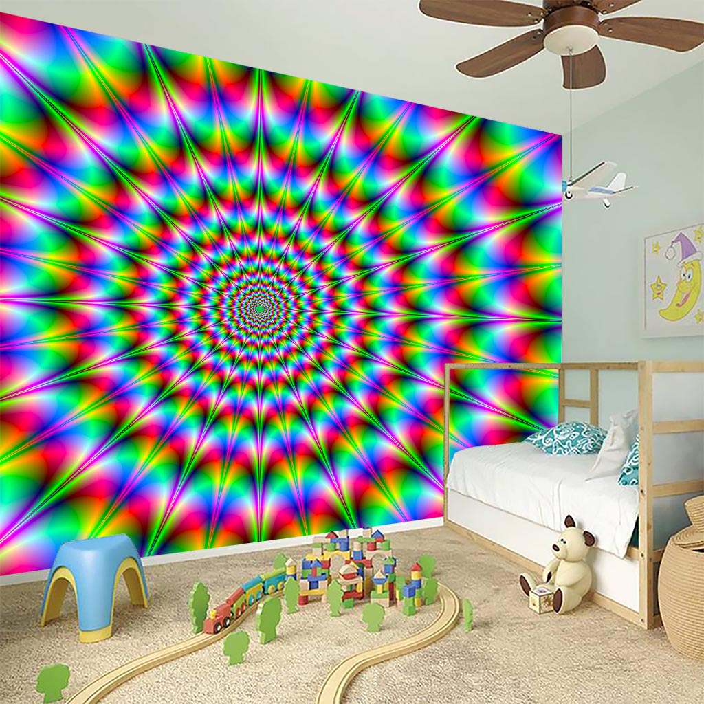 Spiky Psychedelic Optical Illusion Wall Sticker