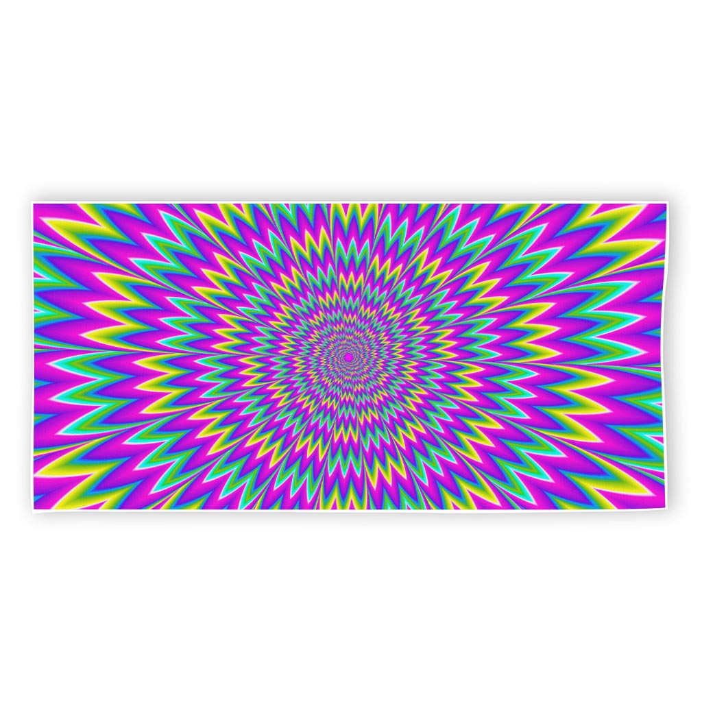 Spiky Spiral Moving Optical Illusion Beach Towel