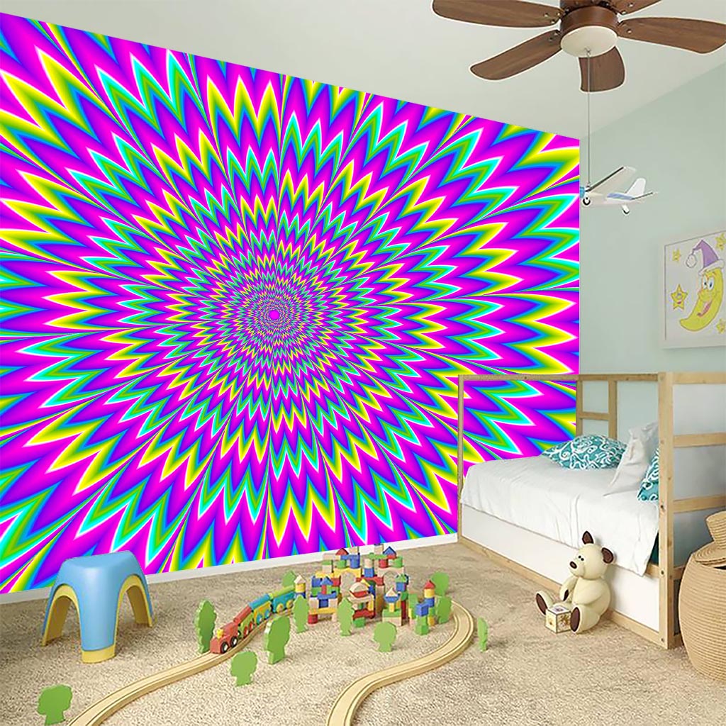 Spiky Spiral Moving Optical Illusion Wall Sticker