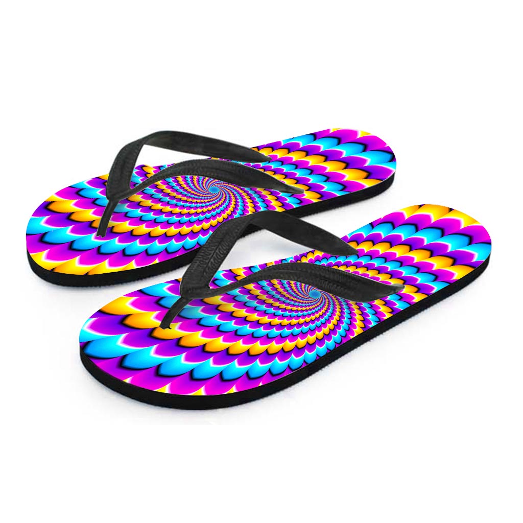 Spiral Colors Moving Optical Illusion Flip Flops