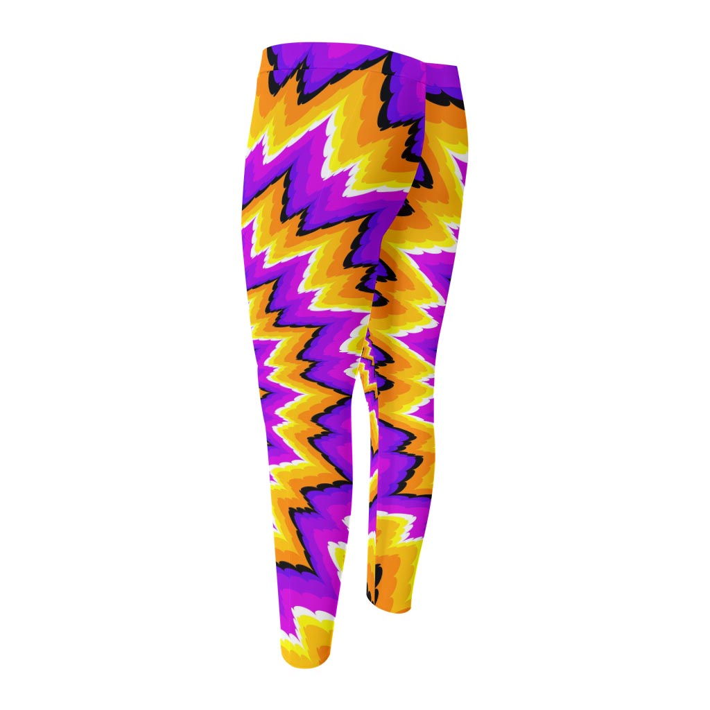 Spiral Expansion Moving Optical Illusion Men's Compression Pants